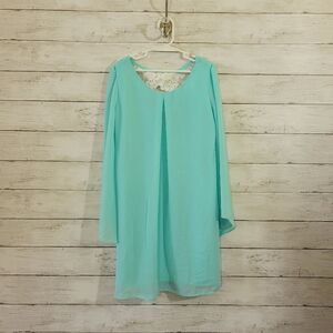 Amy Byer Girls Lace Back Flowy Chiffon Dress Missing Tie Size 8